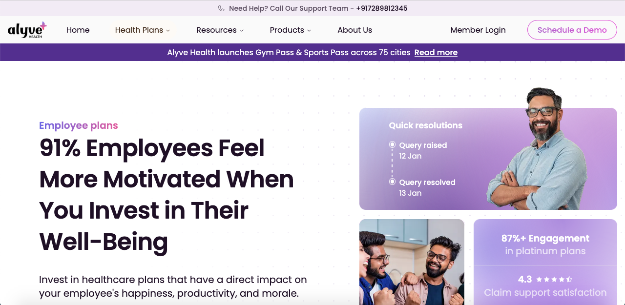 Alyve Healthcare — Health Plans Website — image 1